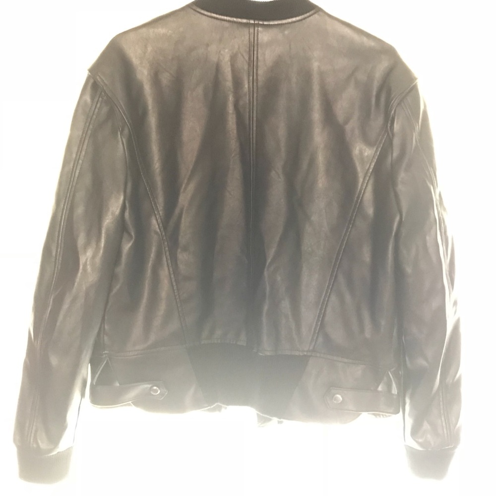 GUESS Faux Leather Bomber Jacket - Picture 4 of 8